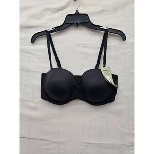 Bali One Smooth U Underwire Strapless Bra‎ Black 34D DFB966 Multiway Straps NWT